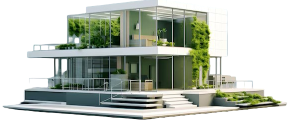 Modern house with garden